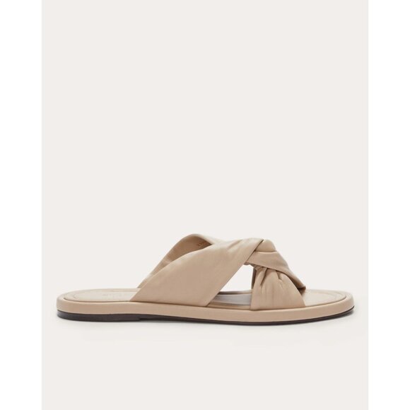 Everlane The Day Twist Sandals in Warm Khaki 8 New Womens Slides - Picture 3 of 10